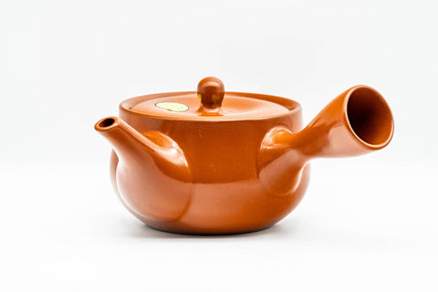 Japanese Kyusu - Classic Red Shudei Tokoname-yaki Mesh Teapot - 370ml