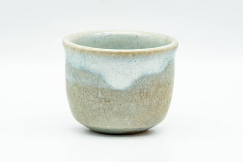 Japanese Teacup - Beige White Glazed Hagi-yaki Yunomi - 80ml - front view