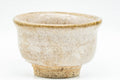 Japanese Teacup - Small Beige Glazed Guinomi - 40ml - front view with the interior visible over the rim