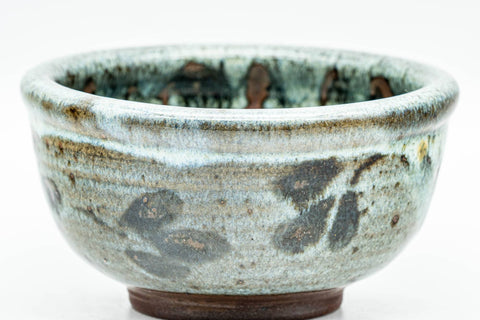 Japanese Matcha Bowl - Small Blue White Drip-Glazed Chawan - 150ml