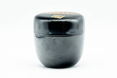 Japanese Natsume - Floral Water Wheel Black Urushi Lacquer Matcha Tea Caddy - 100ml