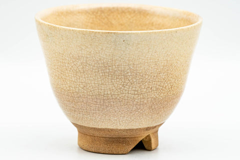 Japanese Teacup - Beige Cream Glazed Hagi-yaki Yunomi - 110ml