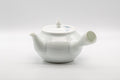Japanese Tea Set - Hataman Toen Arita-yaki Porcelain Debeso Kyusu with 3 Wan-nari Yunomi - 420ml - rear view of the teapot showing the spout