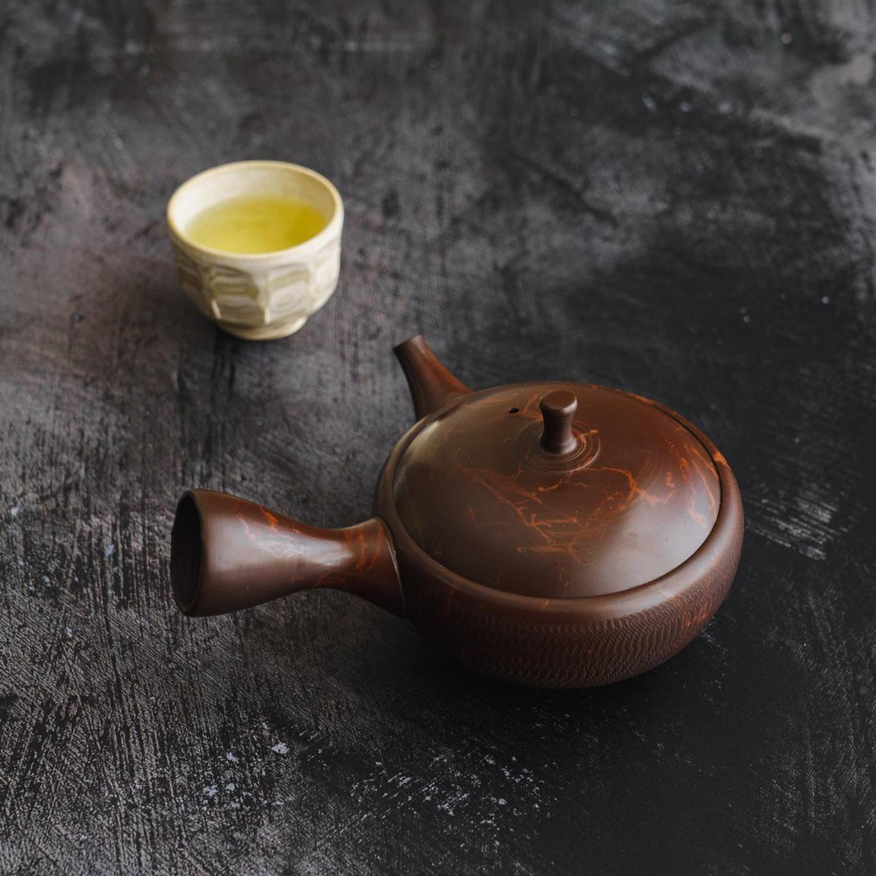 Japanese Kyusu - 玉龍 Gyokuryu Umehara - Benishibori Tokoname-yaki Teapot - 290ml