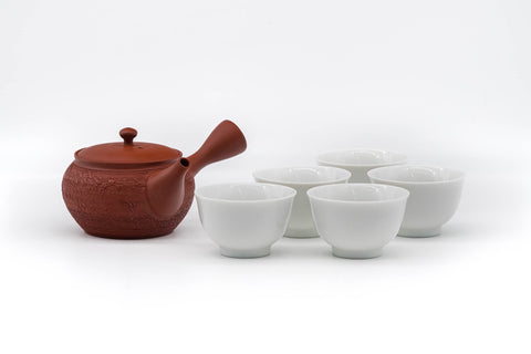 Tea Set - Matsugawa Tokoname Teapot with 5 Porcelain Teacups