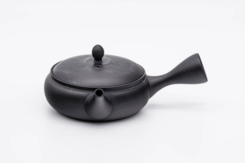 Mogake Seaweed Black Flat Tokoname Teapot - 200ml