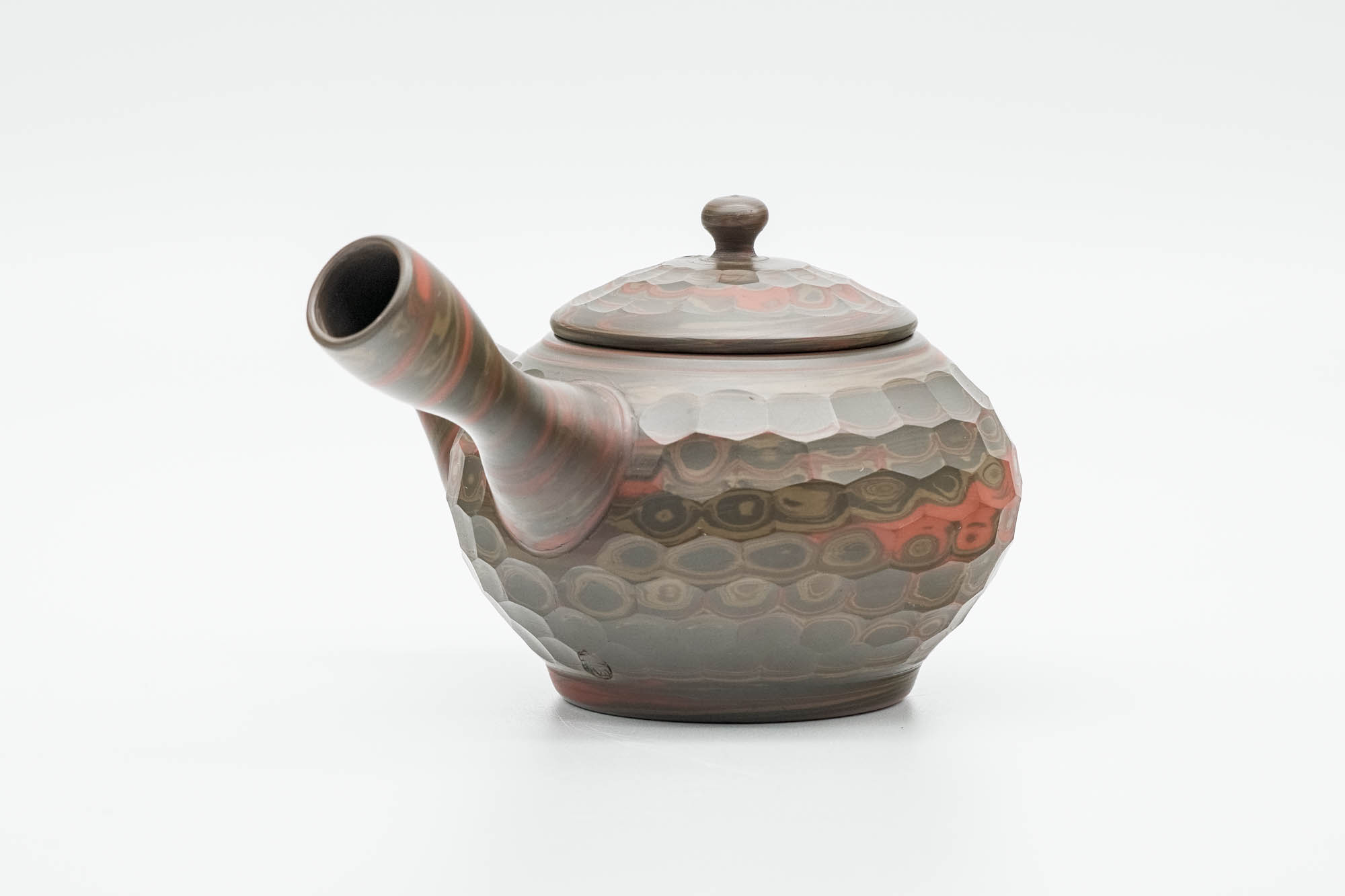 Japanese Kyusu - 小西研二 Konishi Kenji - 友仙 Yusen - Nerikomi Tokoname-yaki Teapot - 225ml