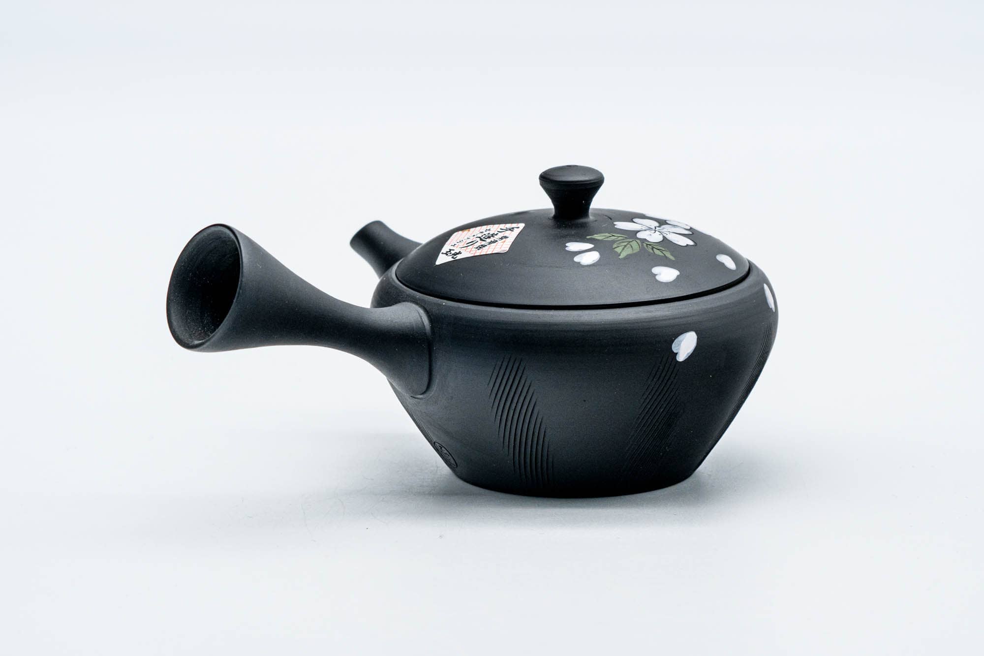 Japanese Kyusu - 玉光 Gyokko Kiln - Hand-painted Sakura Tokoname-yaki Ceramic Teapot - 100ml