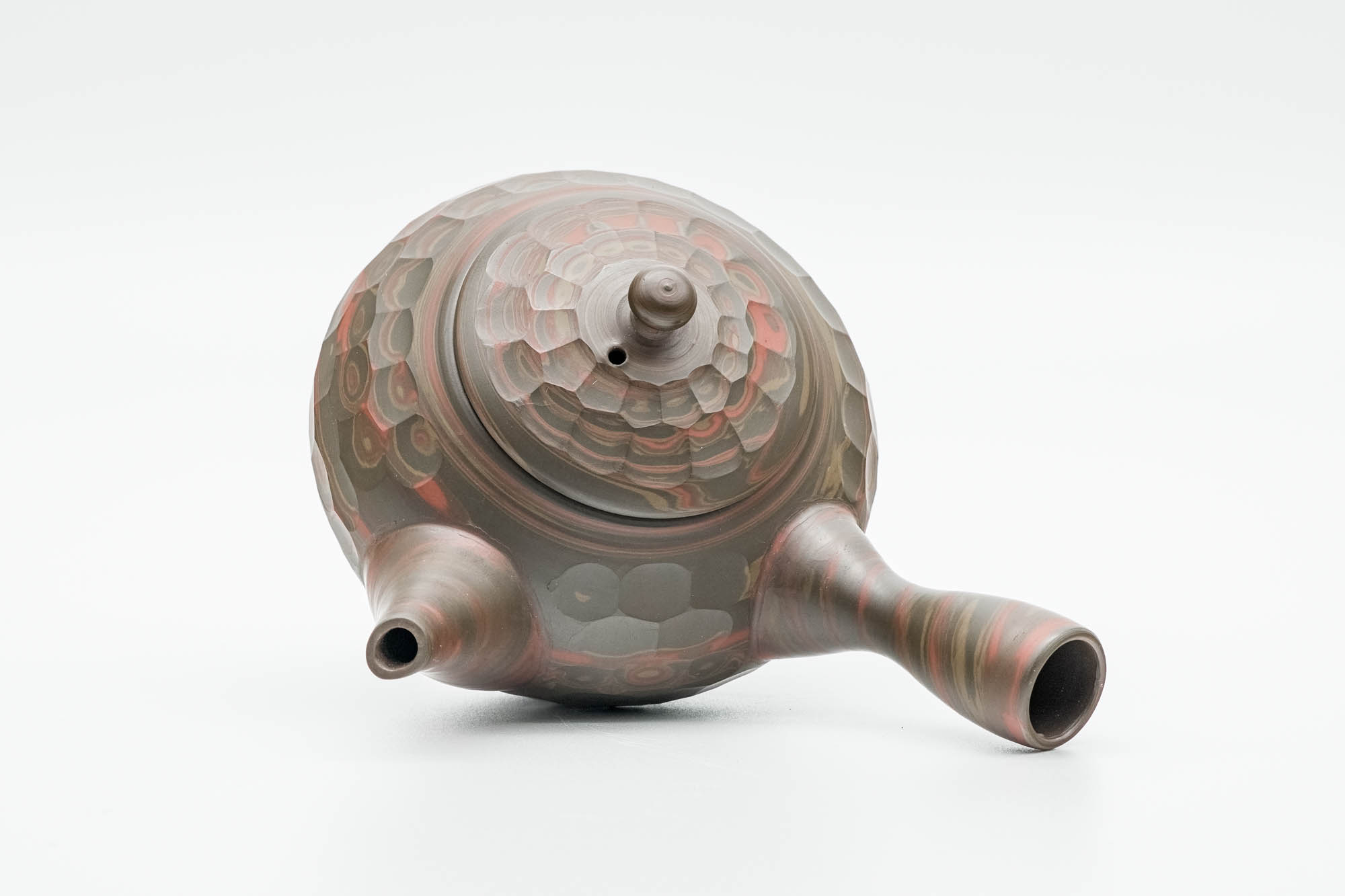 Japanese Kyusu - 小西研二 Konishi Kenji - 友仙 Yusen - Nerikomi Tokoname-yaki Teapot - 225ml