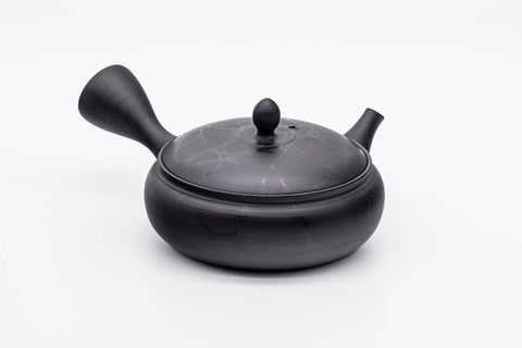 Mogake Seaweed Black Flat Tokoname Teapot - 200ml