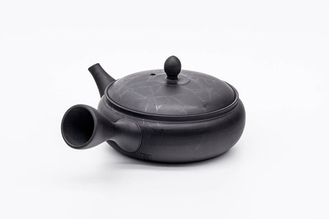 Mogake Seaweed Black Flat Tokoname Teapot - 200ml