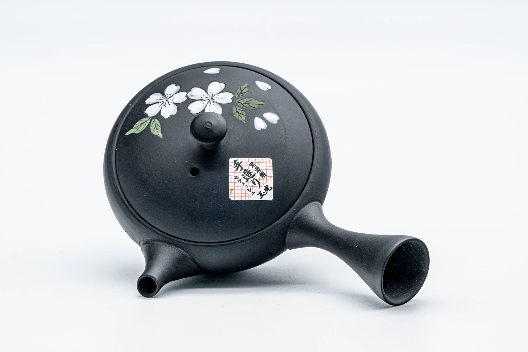 Japanese Kyusu - 玉光 Gyokko Kiln - Hand-painted Sakura Tokoname-yaki Ceramic Teapot - 100ml