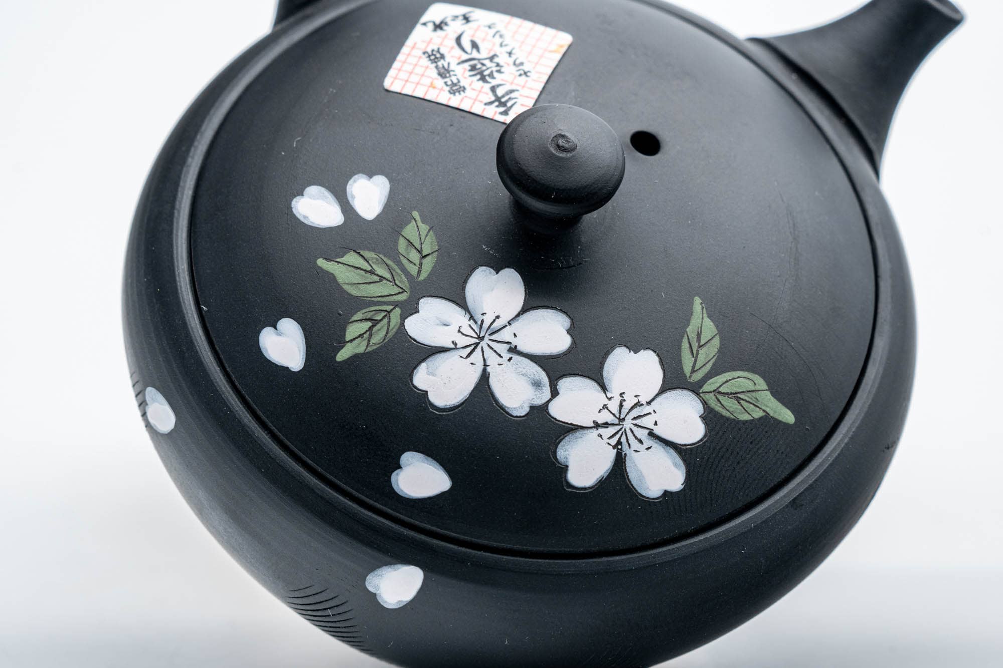 Japanese Kyusu - 玉光 Gyokko Kiln - Hand-painted Sakura Tokoname-yaki Ceramic Teapot - 100ml