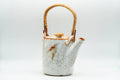 Japanese Dobin - Orange White Shino Glazed Top-handled Debeso Teapot - 600ml - Tezumi