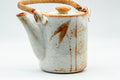 Japanese Dobin - Orange White Shino Glazed Top-handled Debeso Teapot - 600ml - Tezumi