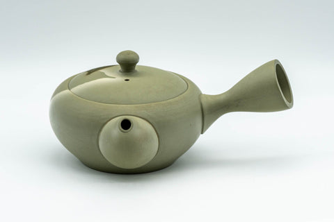 Japanese Kyusu - Green Tea Leaves Tokoname-yaki Obi-ami 360 Filter Teapot - 250ml