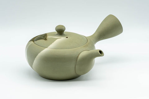 Japanese Kyusu - Green Tea Leaves Tokoname-yaki Obi-ami 360 Filter Teapot - 250ml