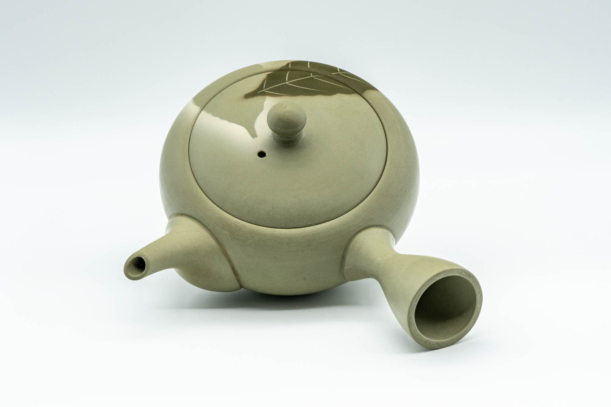 Japanese Kyusu - Green Tea Leaves Tokoname-yaki Obi-ami 360 Filter Teapot - 250ml