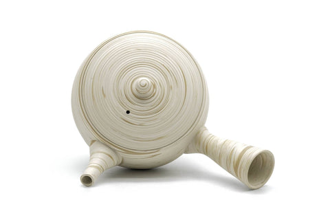 Tea Set - Yellow Nerikomi Tokoname Teapot with 5 Porcelain Teacups