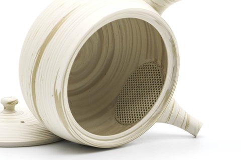 Tea Set - Yellow Nerikomi Tokoname Teapot with 5 Porcelain Teacups