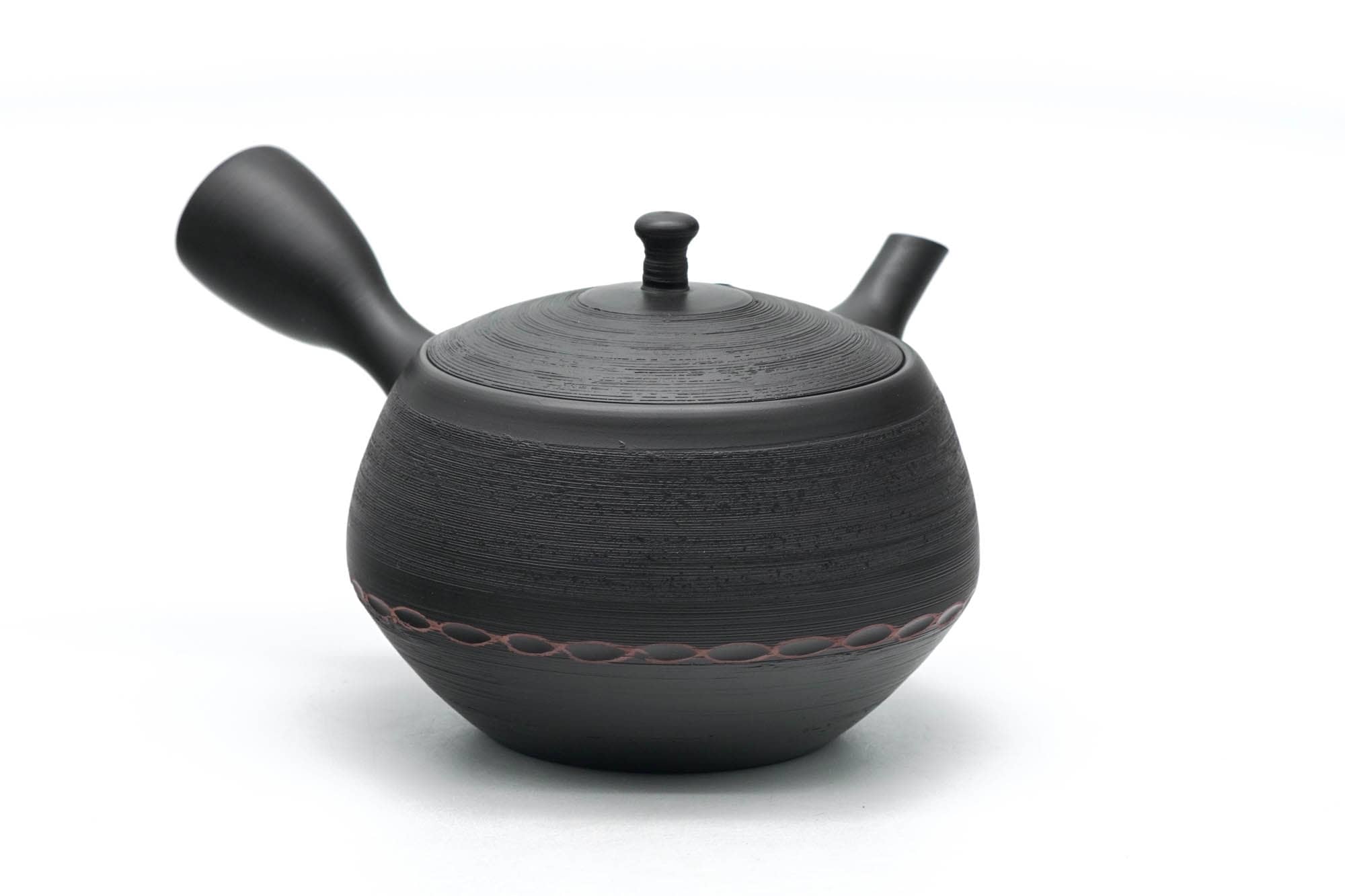 Japanese Tea Set - 北龍 Hokuryu - Shudashi Kokudei Tokoname-yaki Teapot with 5 Porcelain Teacups