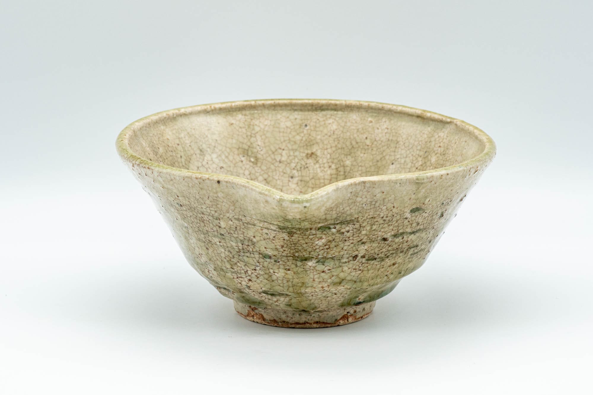 Japanese Katakuchi - Beige and Green Drip-Glazed Tea Pouring Bowl - 250ml - Tezumi