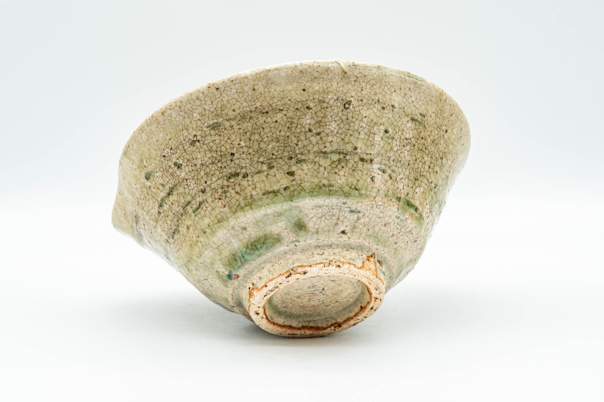 Japanese Katakuchi - Beige and Green Drip-Glazed Tea Pouring Bowl - 250ml - Tezumi