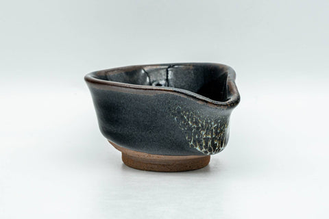 Japanese Katakuchi - Small Jet Black Hare's Fur Glazed Water Cooler - 50ml - Tezumi