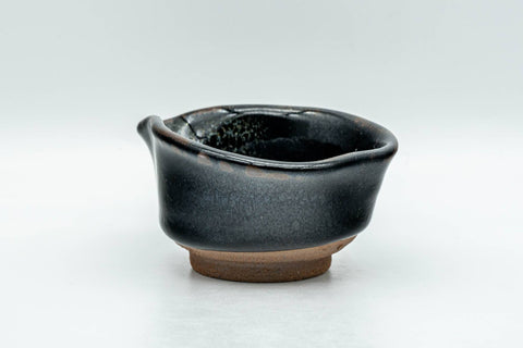 Japanese Katakuchi - Small Jet Black Hare's Fur Glazed Water Cooler - 50ml - Tezumi