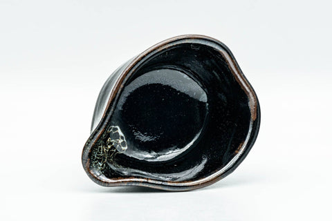 Japanese Katakuchi - Small Jet Black Hare's Fur Glazed Water Cooler - 50ml - Tezumi