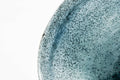 Japanese Matcha Bowl - Blue Celadon Drip-Glazed Hantsutsu-gata Chawan - 400ml - close-up of the celadon glaze