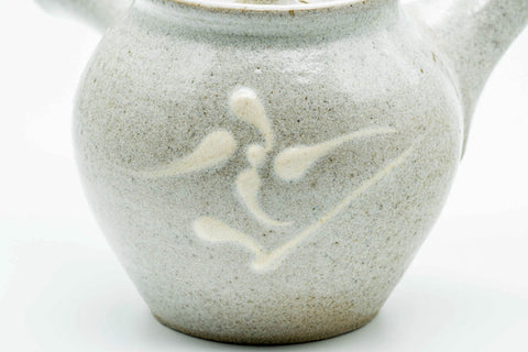 Japanese Kyusu - Large Floral Grey Glazed Do-ake Ceramic Filter Teapot - 500ml