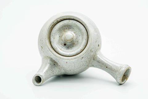 Japanese Kyusu - Large Floral Grey Glazed Do-ake Ceramic Filter Teapot - 500ml