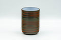 Japanese Teacup - Unzen Kiln Nerikomi Tokoname-yaki Yunomi - 150ml - side view of the cylindrical cup showing the marbled bands
