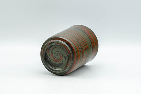 Japanese Teacup - Unzen Kiln Nerikomi Tokoname-yaki Yunomi - 150ml - view of the underside foot ring