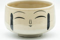 Japanese Matcha Bowl - Smiling Face Wan-nari Chawan - 400ml - closeup of the painted smiling face