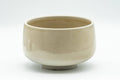 Japanese Matcha Bowl - Smiling Face Wan-nari Chawan - 400ml - side view of the beige glazed bowl