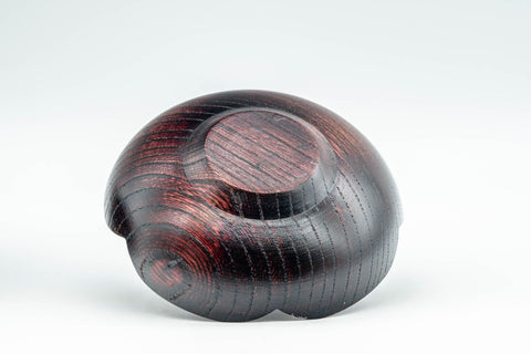 Japanese Chataku - Set of 5 Flower Petal-Shaped Wooden Tea Saucers