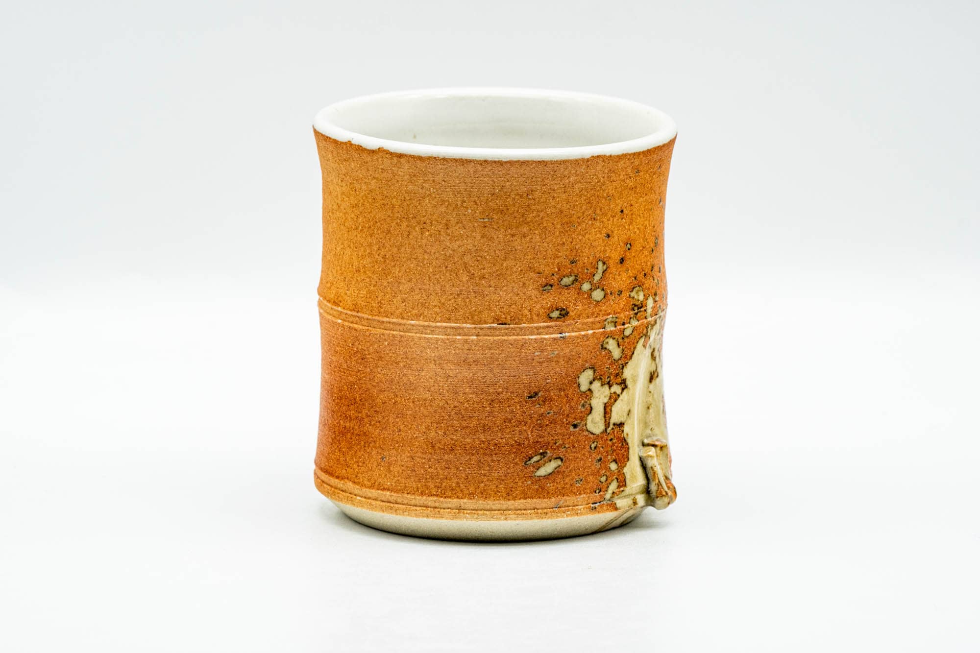 Japanese Teacup - Ash Glazed Bamboo-Shaped Shigaraki-yaki Yunomi - 200ml