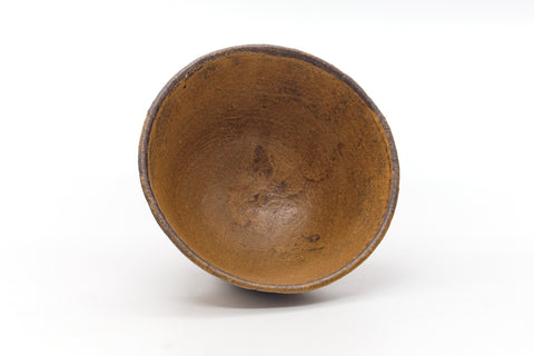 Japanese Matcha Bowl - Yellow Weathered Tenmoku-gata Chawan - 300ml