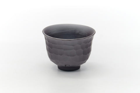 Tezumi — Japanese Teacup - Diamond Cut Banko Yunomi - 80ml — front view from another angle