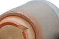 Tezumi — Japanese Teacups - Pair of Meoto Hagi Yunomi — inverted showing the foot ring