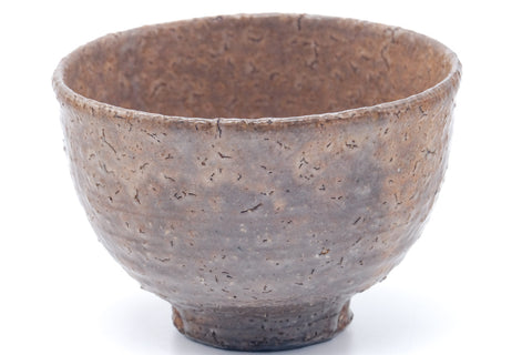 Japanese Matcha Bowl - Earthy Brown Textured Hagi Chawan - 500ml