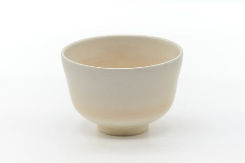 Japanese Matcha Bowl - Beige Gold Geometric Floral Kyo-yaki Chawan - 400ml