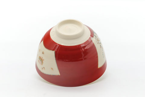 Japanese Matcha Bowl - Floral Geisha Kyo-yaki Chawan - 400ml
