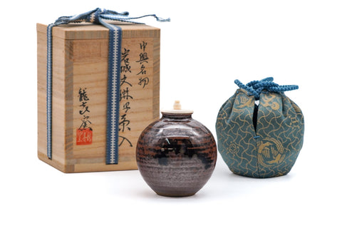 Japanese Chaire - 龍喜窯 Ryuki Kiln - Iwaki Bunrin Utsushi Matcha Caddy