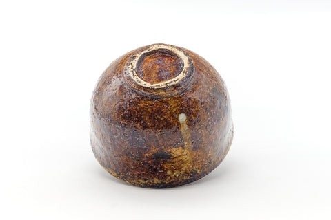 Japanese Matcha Bowl - Brown Mottled Komogai-nari Chawan - 500ml