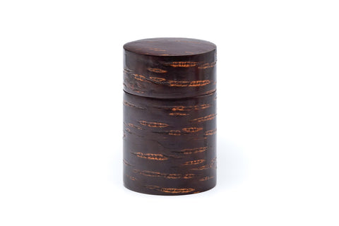 Japanese Chazutsu - Kabazaiku Cherry Bark Tea Canister with Scoop