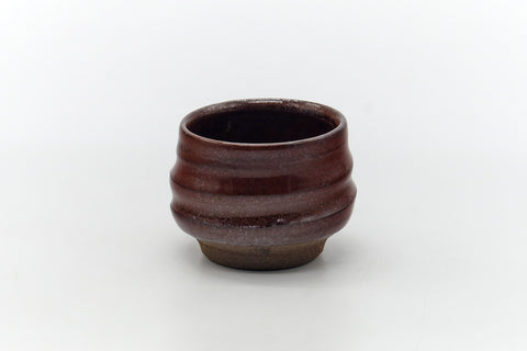 Tezumi — Japanese Teacup - Plump Spiraling Guinomi - 50ml — front view from another angle