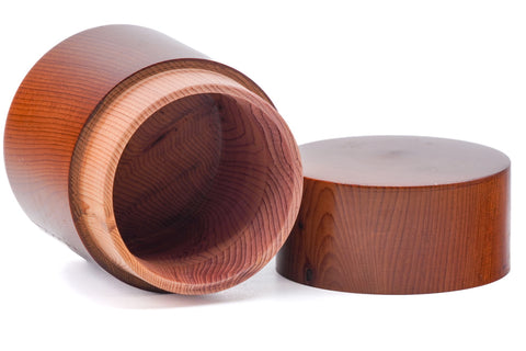 Japanese Chazutsu - Vintage Keyaki Zelkova Wooden Tea Canister